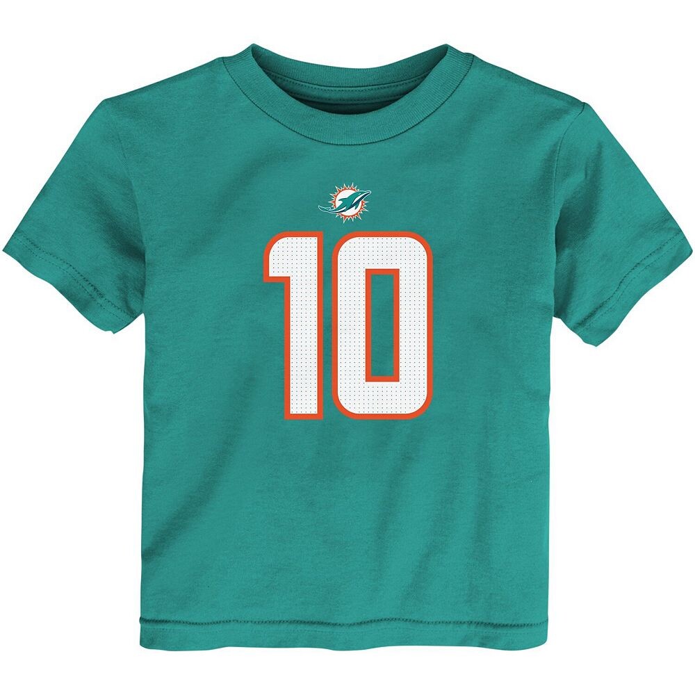 Футболка Nike Tyreek Hill Aqua Miami Dolphins для малышей с именем и номером игрока, цвет Dol Turq A — фото 3