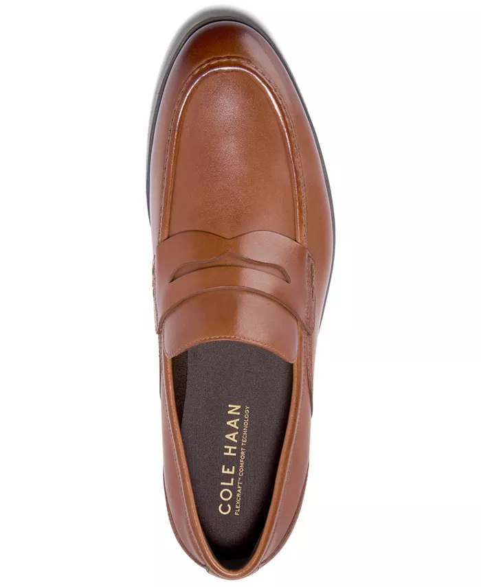 Мужские лоферы Newmark Grand Penny с круглым носком Cole Haan, коричневый — фото 3