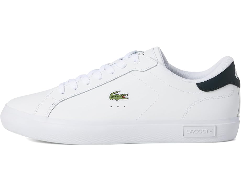 Кроссовки мужские Lacoste Powercourt Graphic Leather, белый/темно-зеленый — фото 4