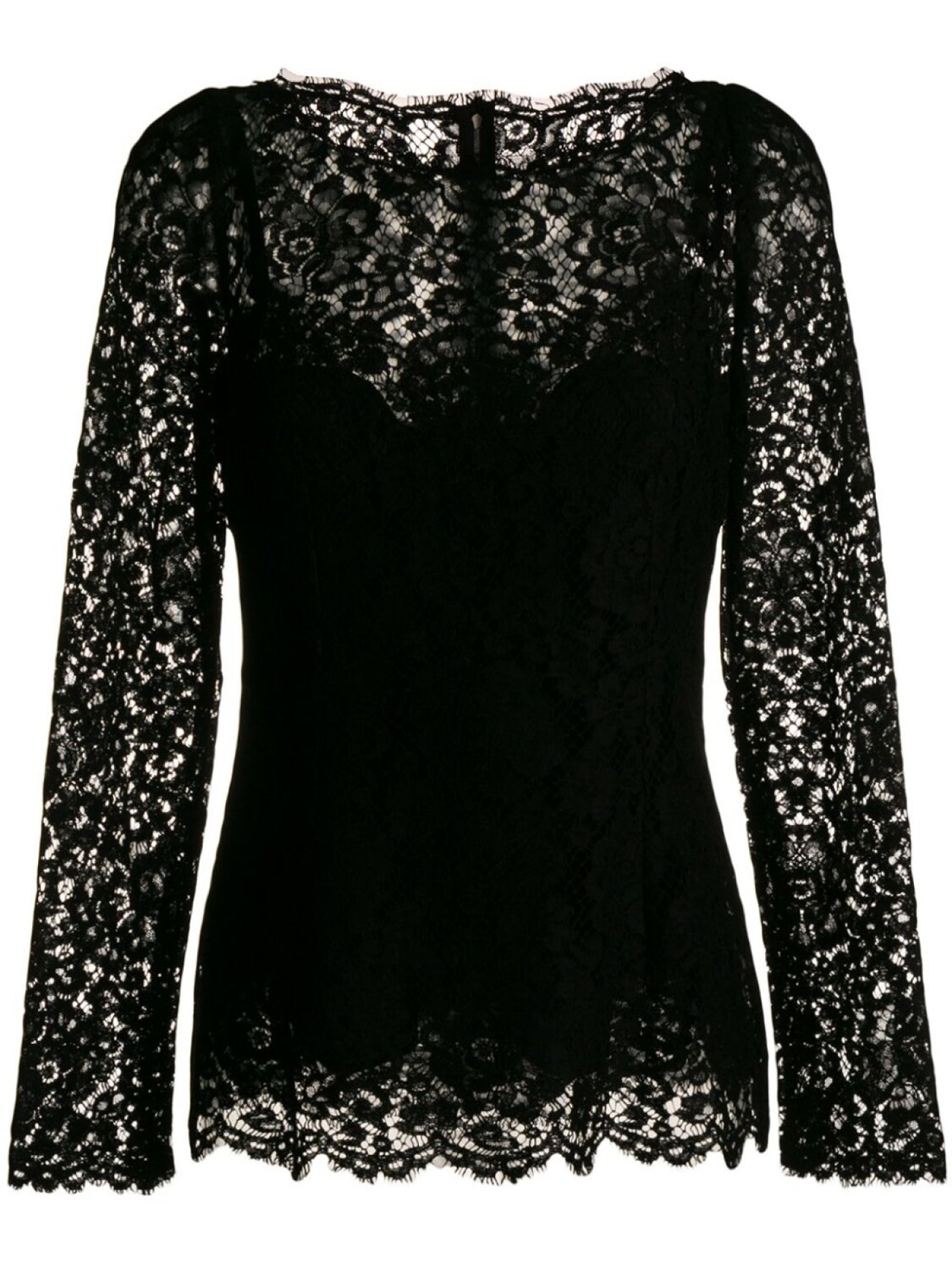 

Dolce & Gabbana кружевная блузка с длинными рукавами, черный