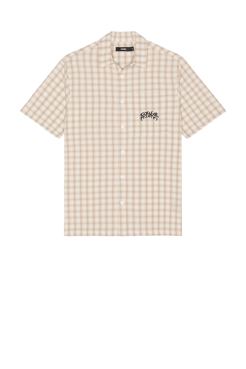 

Рубашка с коротким рукавом "Manners check", taupe