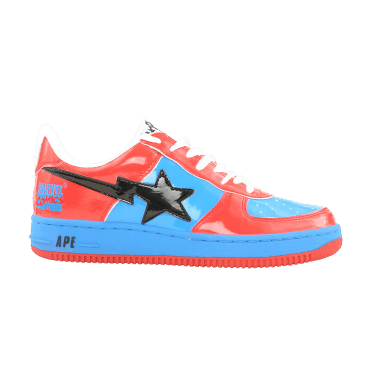 

Кроссовки BAPE Marvel Comics x Bapesta FS-001 Low 'Spider Man', синий