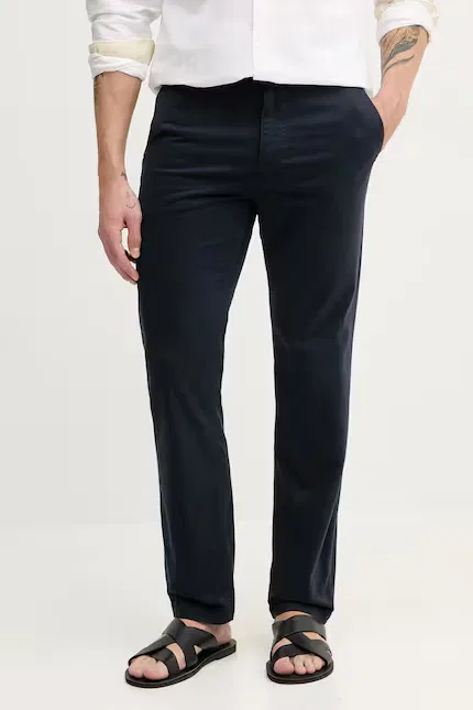 Брюки из хлопка Chino-Regular-1 BOSS Orange, синий