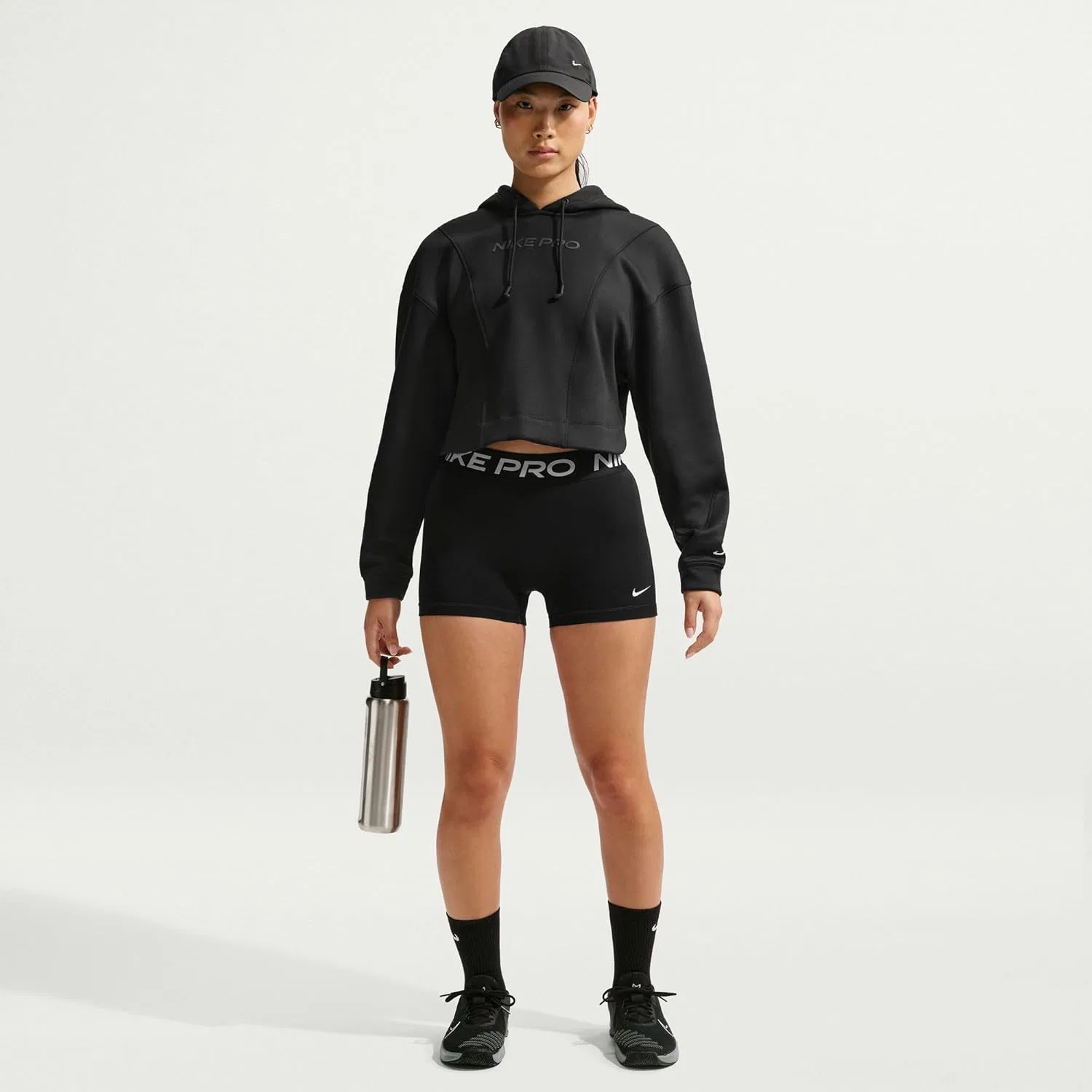 Шорты Nike Pro 3 дюйма, Black/White — фото 4