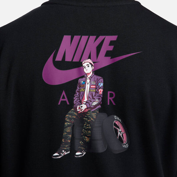 Толстовка с капюшоном nsw french terry с круглым вырезом Nike, черный — фото 3