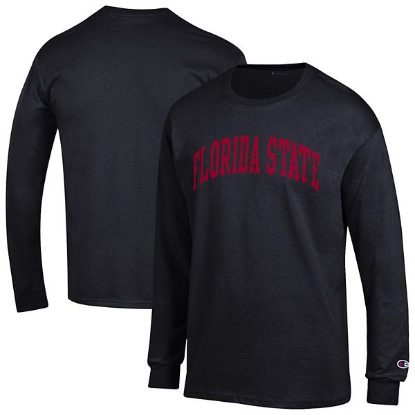 

Мужская черная футболка Florida State Seminoles Basic Arch с длинным рукавом Champion
