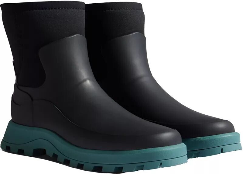 Hunter Boots Женские короткие непромокаемые сапоги City Explorer, черный/бирюзовый — фото 3