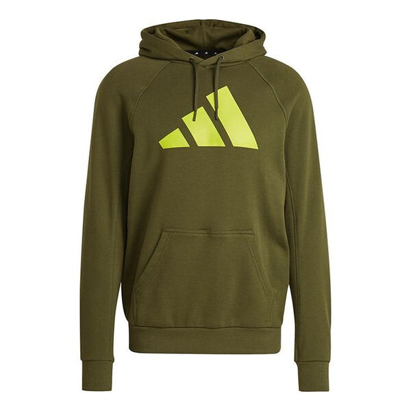 

Толстовка m fi hood loose casual sports pullover green Adidas, зеленый