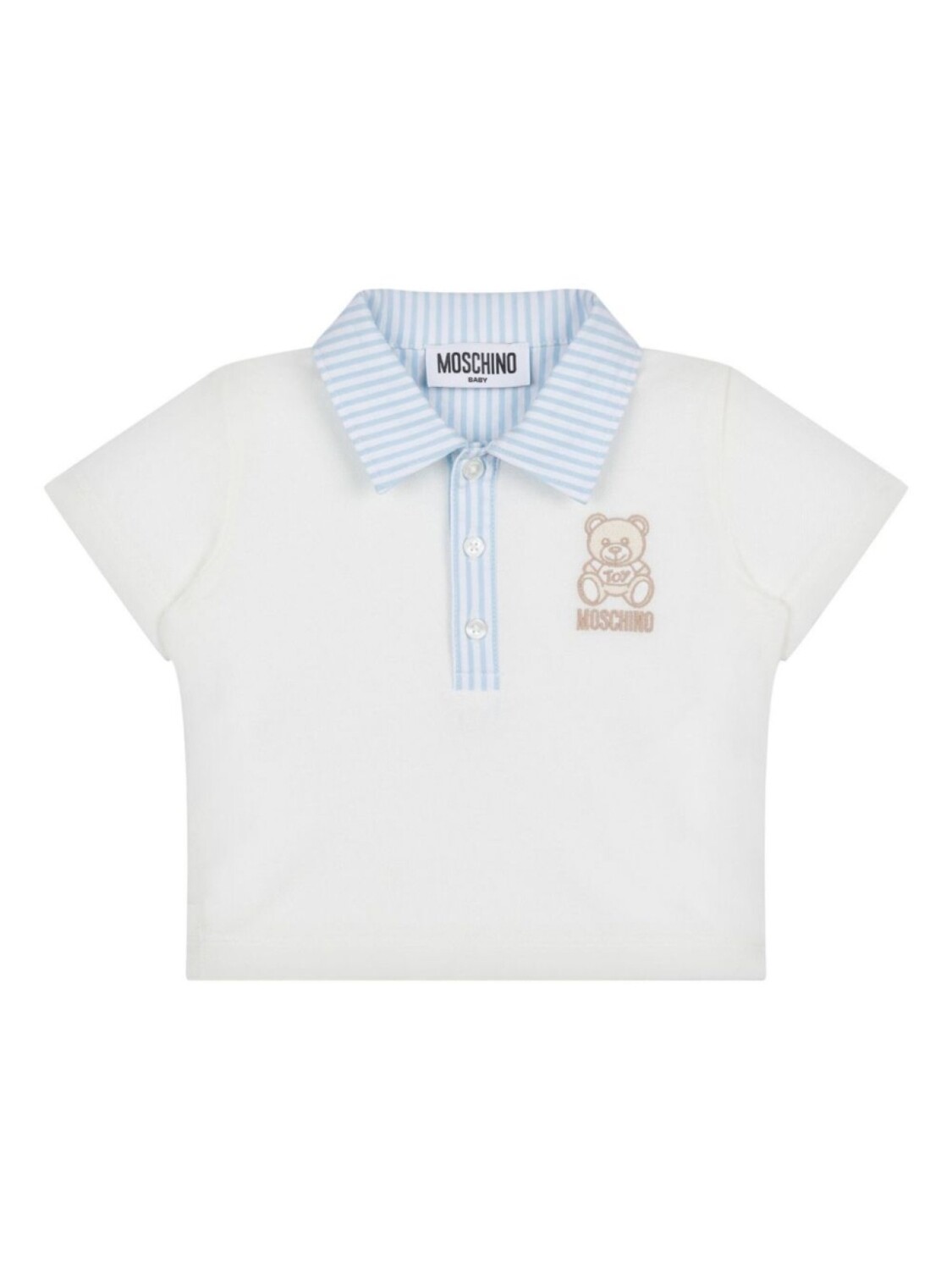 

Moschino Kids рубашка поло Teddy Bear, белый