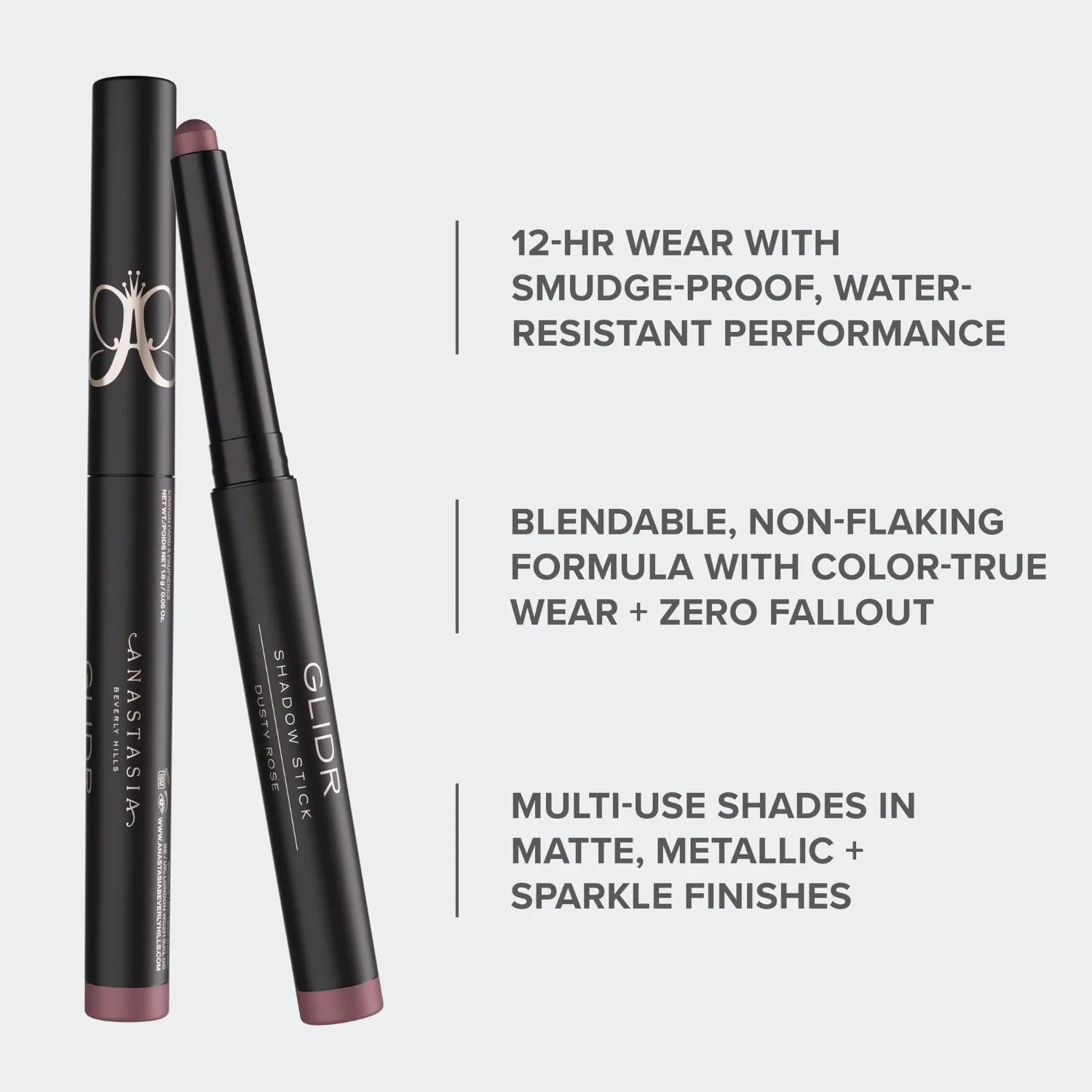 Тени для век Glidr Shadow Stick Anastasia Beverly Hills, dusty rose, 13 гр — фото 4