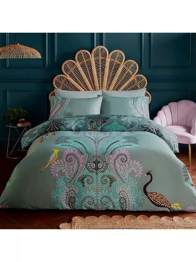 

Комплект пододеяльников Sara Miller Peacock Filigree Reversible Duvet