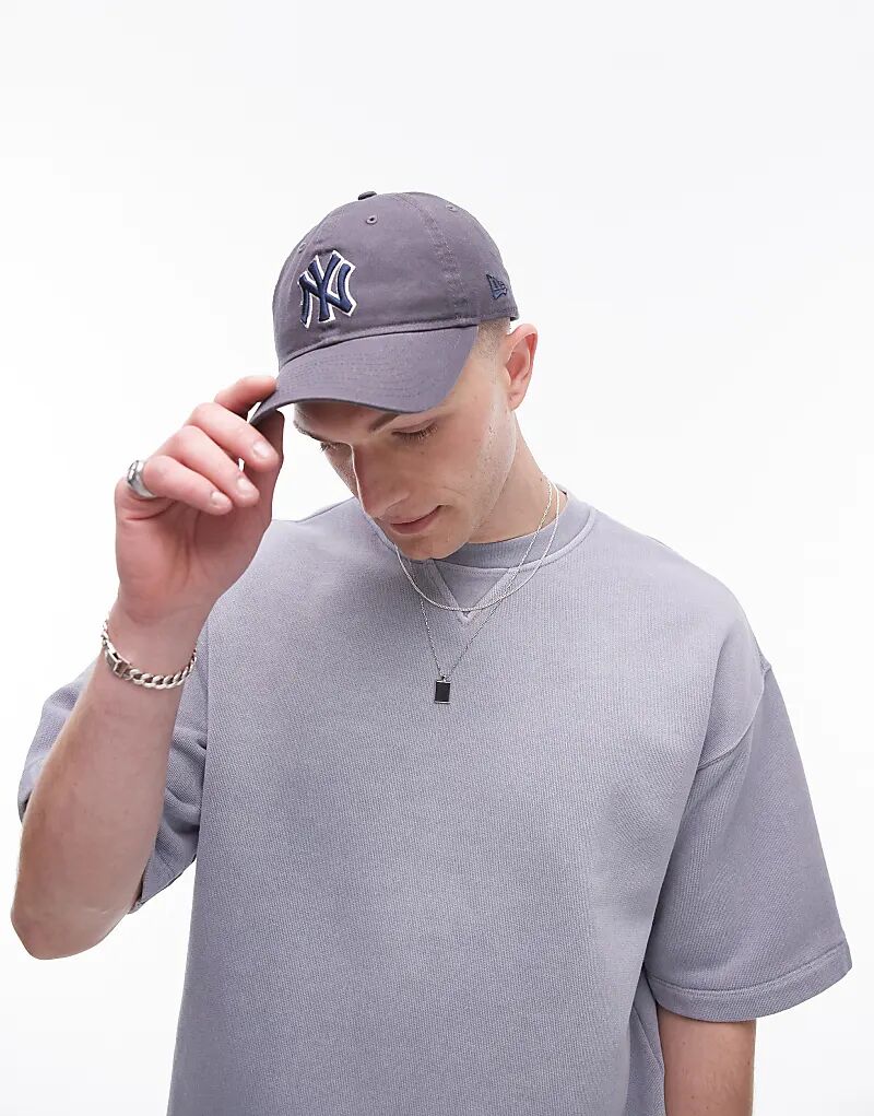

Толстовка свободного кроя с короткими рукавами светло-серого цвета Topman