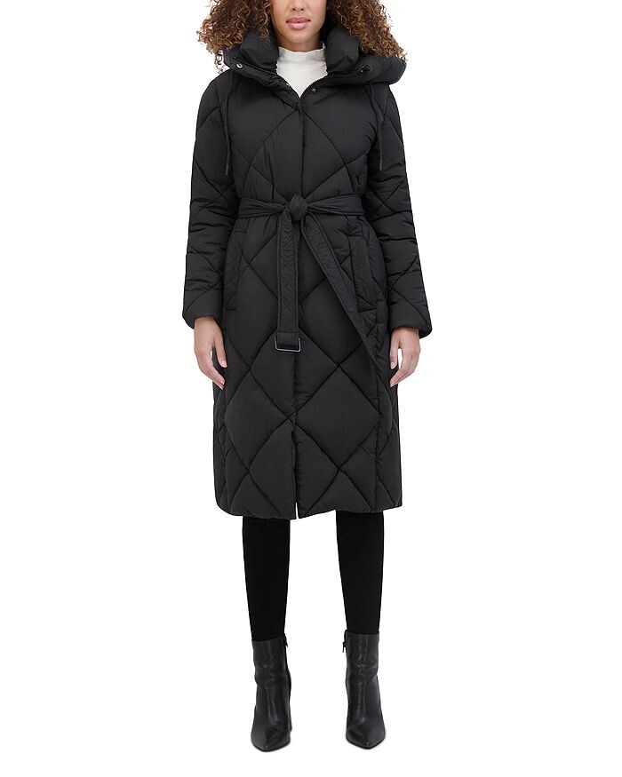 

Пуховик Kenneth Cole с капюшоном, черный