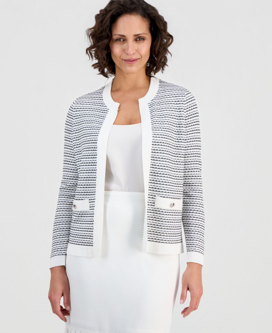 

Женский полосатый кардиган с завышенной талией Kasper, Vanilla Ice/black