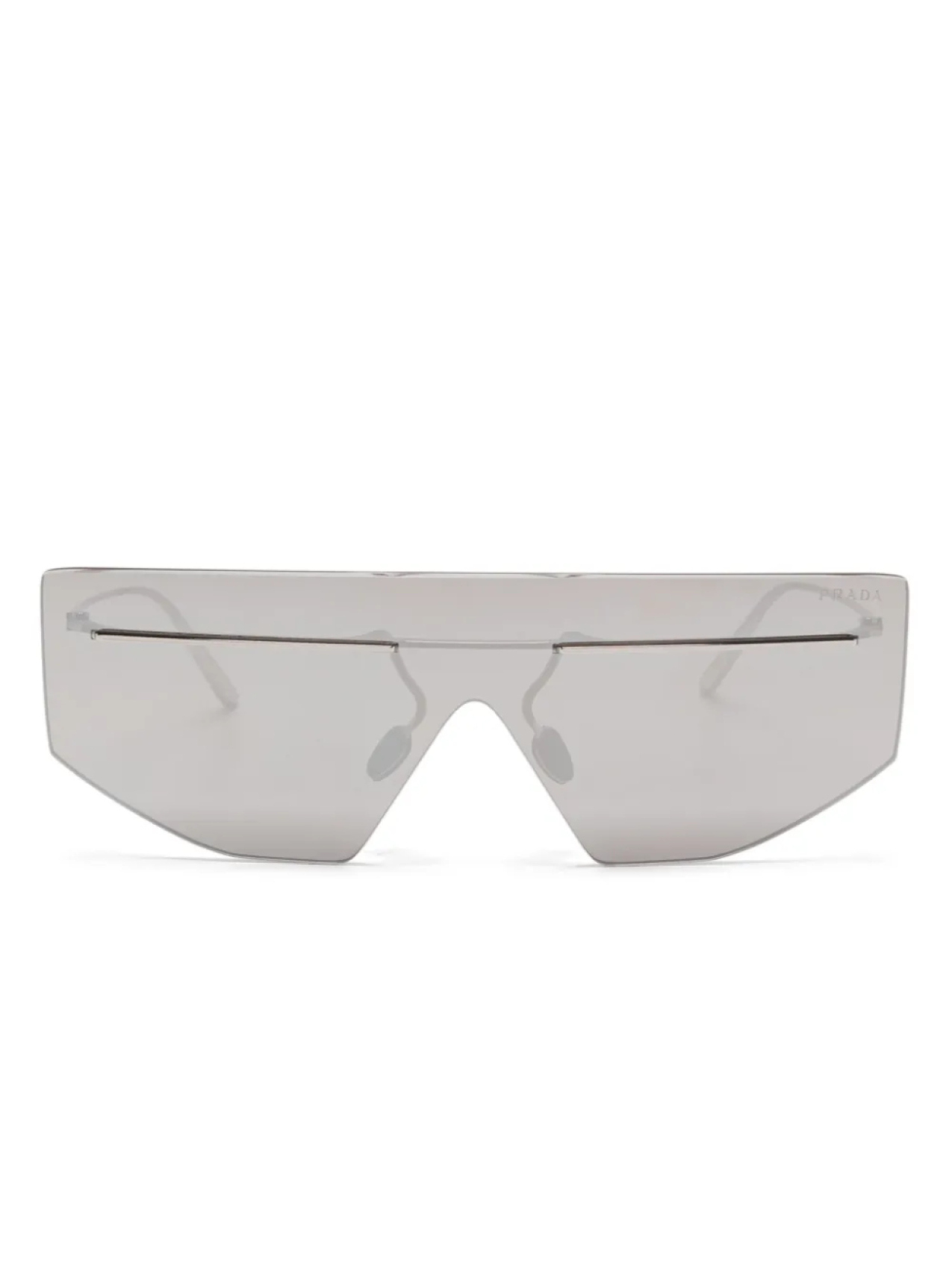 

Солнцезащитные очки в большой оправе Prada Eyewear, серый
