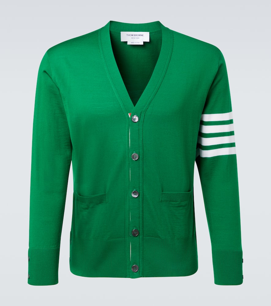 

Кардиган из 100% шерсти 4-Bar Thom Browne, Med Green