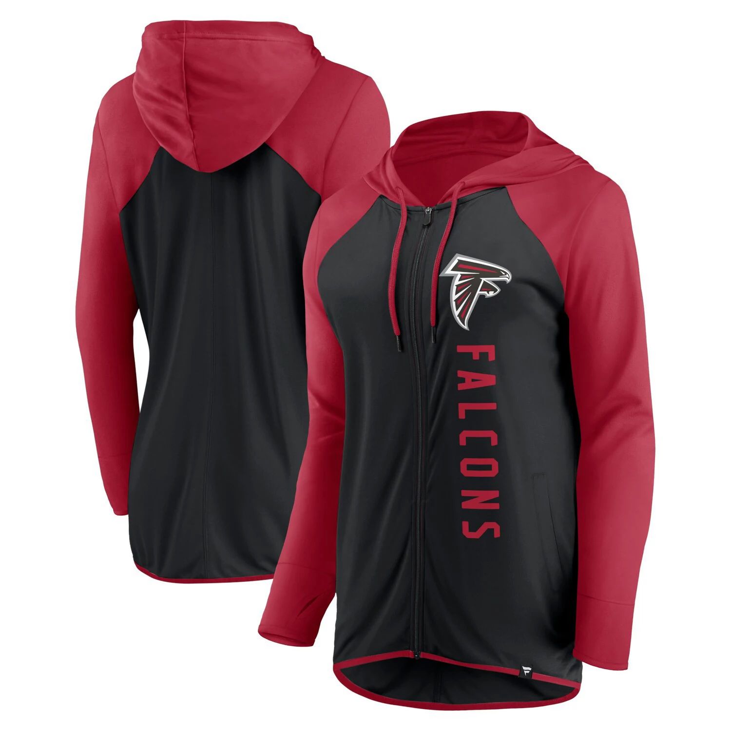 

Женская худи с молнией во всю длину и логотипом Fanatics Atlanta Falcons Forever Fan Fanatics