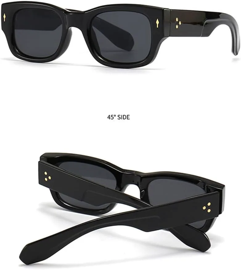 

Модные мужские солнцезащитные очки в стиле панк с заклепками, ретро, ​​темно-зеленые, женские солнцезащитные очки с защитой от УФ-излучения UV400 TKKTLLT, Grey Grey