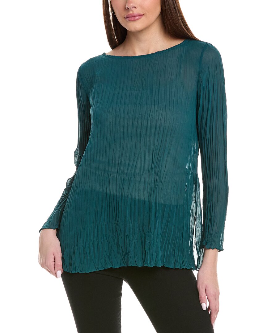 

Шелковая блузка EILEEN FISHER с вырезом-лодочкой, зеленый