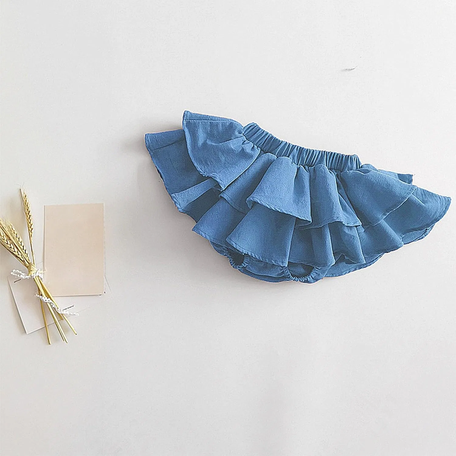 Юбка с оборками и шортами Girls Ruffle Bloomer Skirt, синий — фото 2