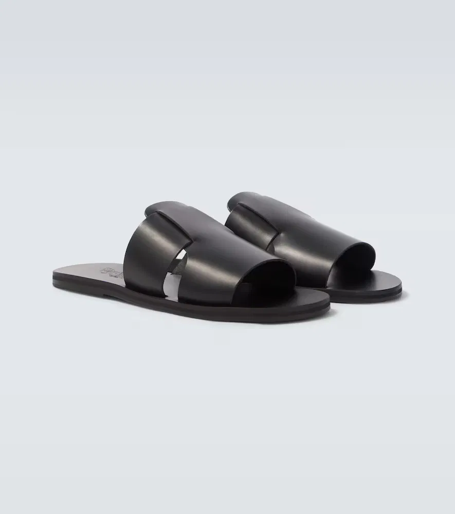Кожаные сандалии Miltiadis Ancient Greek Sandals, черный