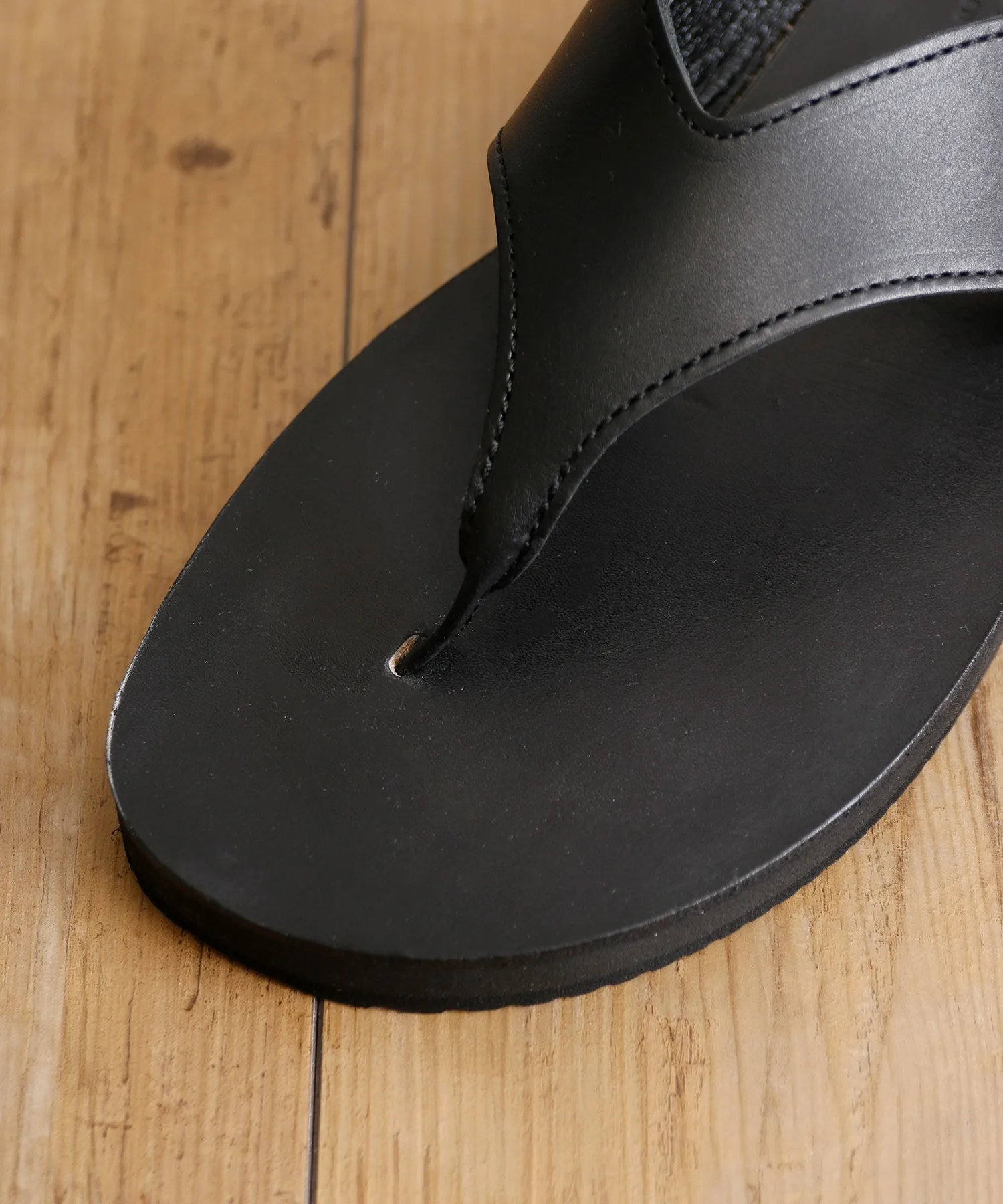 Мужские сандалии из натуральной кожи PADRONE Tong Vibram черные — фото 4