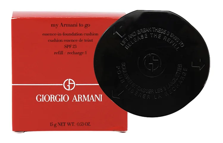 GIORGIO ARMANI ARMANI Light Cushion Essence Air Cushion Replacement Kit, тональная основа с эффектом консилера, 15 г, New Version #01 Pink Undertone White, Suitable for Fair-Skinned with Light Yellow Undertone — фото 4
