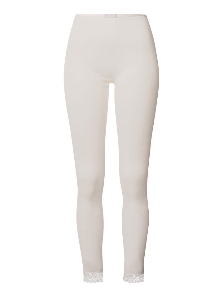 

Леггинсы шерстяные кружевные в дымчато-белом цвете Hanro