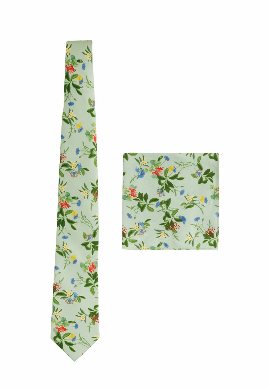 

Галстук REGULAR - KEW GARDENS FLORAL SET - Pocket square Next, зеленый