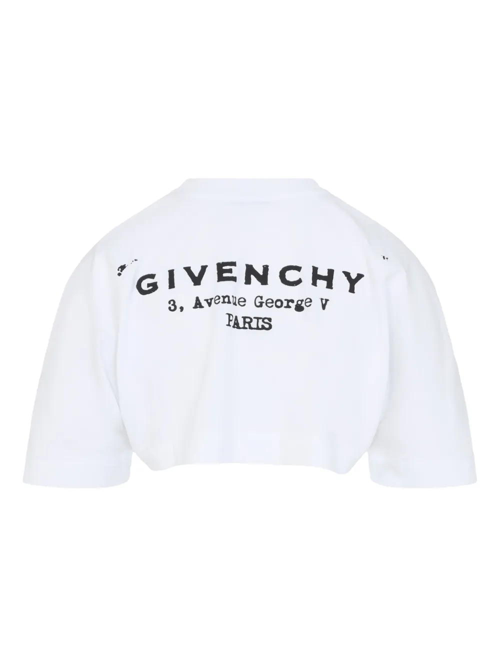 Укороченная футболка с длинными рукавами и принтом логотипа Givenchy, белый — фото 2
