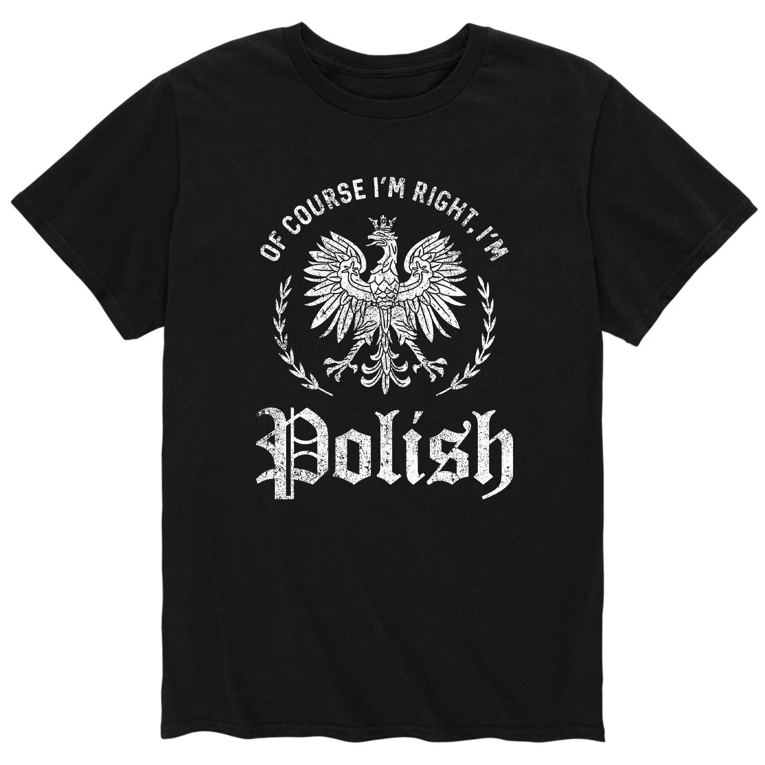 

Мужская футболка I'm Polish Licensed Character, Черный, Мужская футболка I'm Polish Licensed Character