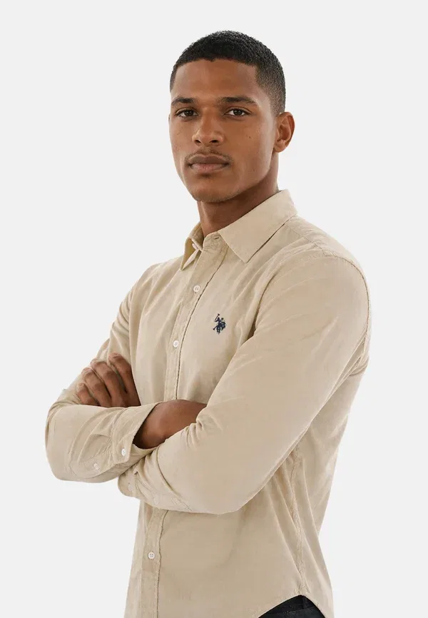 Рубашка Uspaarker U.S. Polo Assn., цвет слоновой кости — фото 3