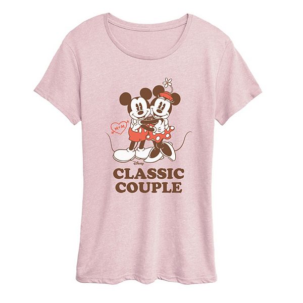 

Футболка с принтом Mickey & Minnie Mouse Disney, Heather Pink