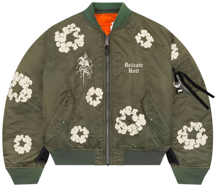 

Куртка Denim Tears x Delicate Unit Bomber Jacket 'Green', зеленый