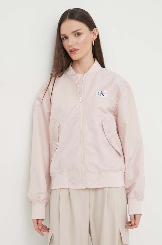 

Куртка-бомбер Calvin Klein Jeans, розовый