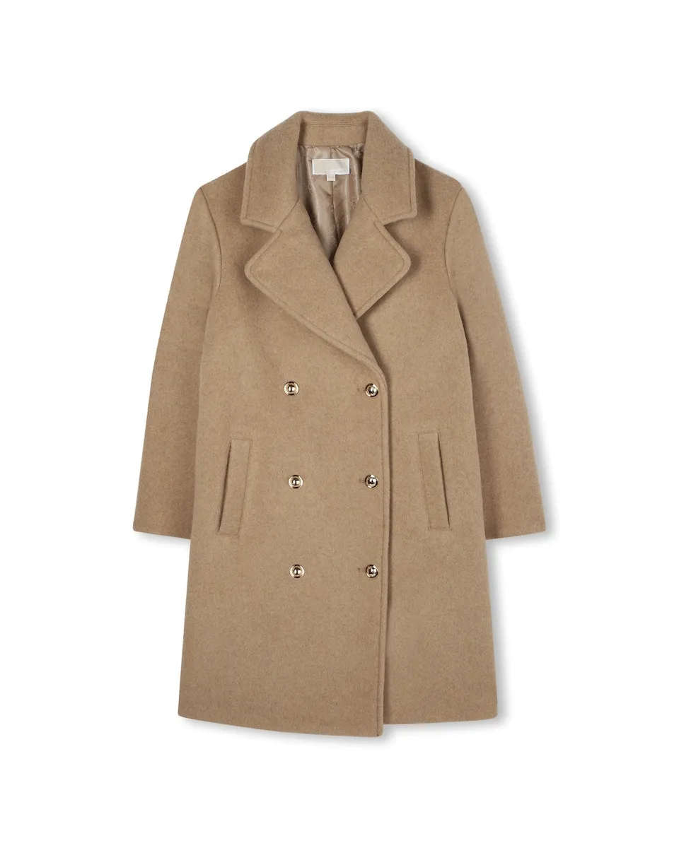 

Детское пальто коричневого цвета с длинными рукавами Michael Kors