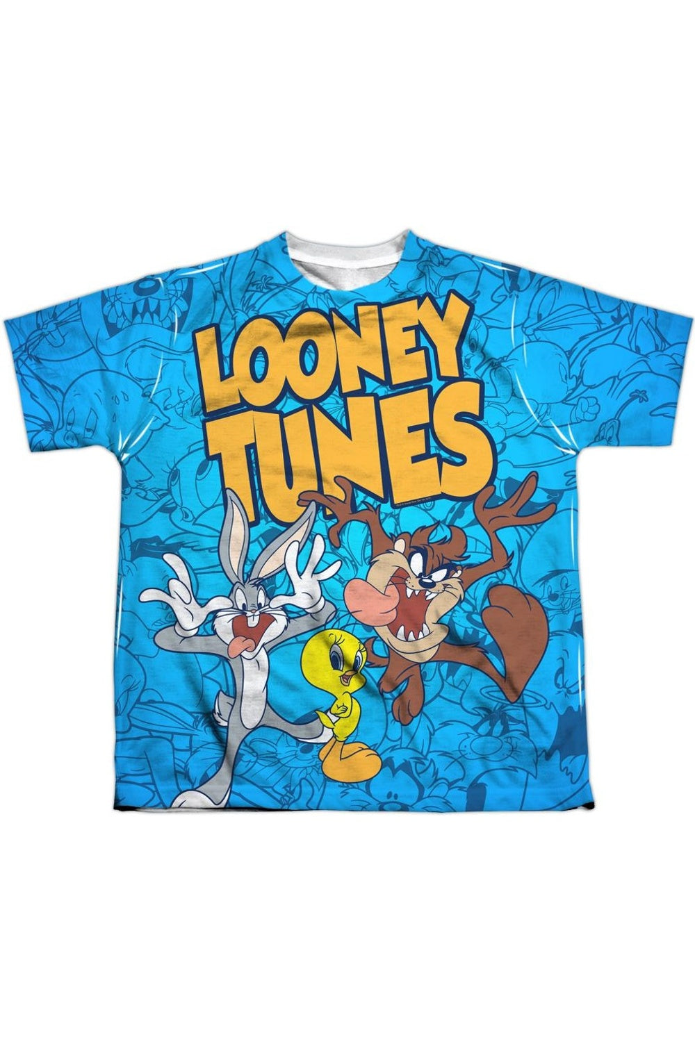 

Футболка с коротким рукавом для детей с коллажем персонажей Looney Tunes Gildan, белый