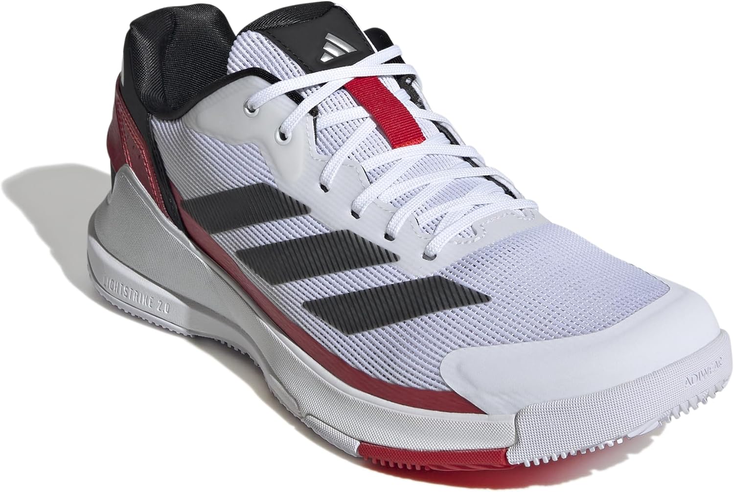 Мужские кроссовки Adidas Crazyquick Lightstrike для паддл-тенниса, белый/черный/красный — фото 4