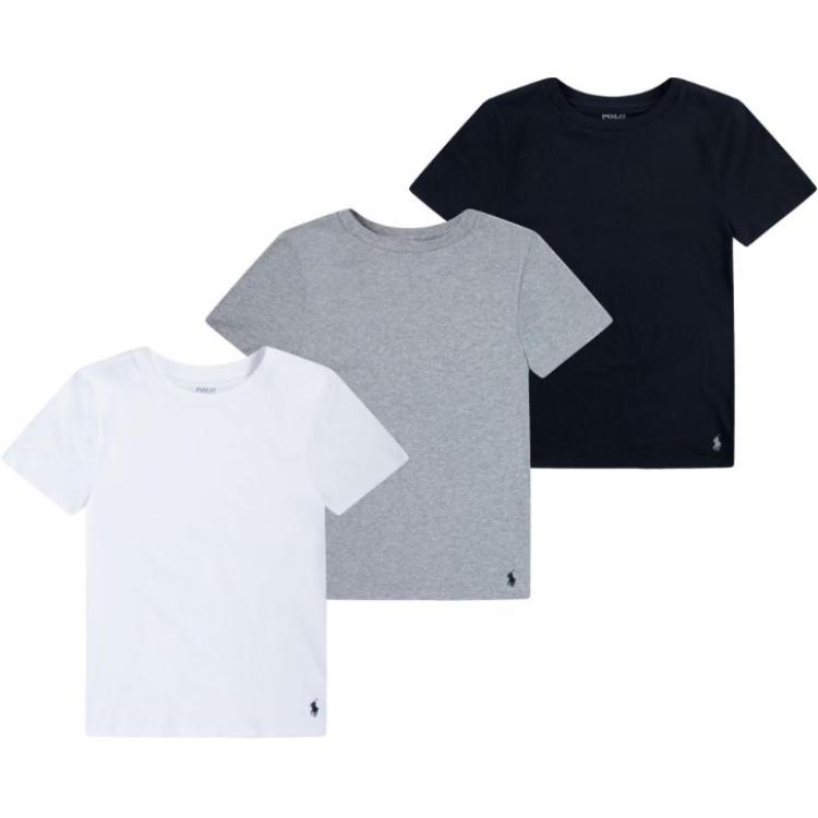 

Polo Ralph Lauren Футболка FW24 набор из 3 штук black+white+gray kids'