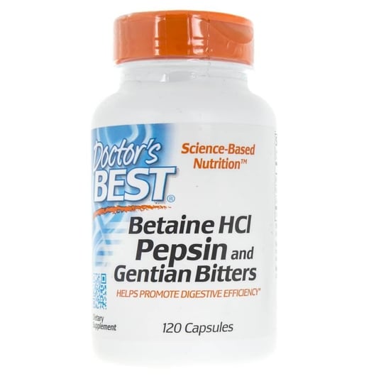 

Doctor's Best, Биологически активная добавка Betaine Hcl Pepsin & Gentian Bitters, 120 капсул