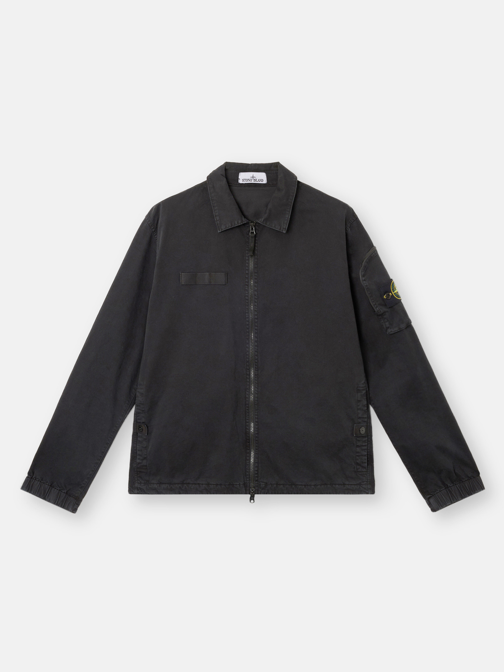 

Верхняя рубашка с застежкой-молнией Stone Island 1200003 ORGANIC STRETCH BROKEN TWILL COTTON 'OLD' EFFECT, черный