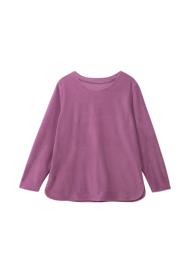 

Рубашка из флиса с закругленным подолом Sheego, фиолетовый