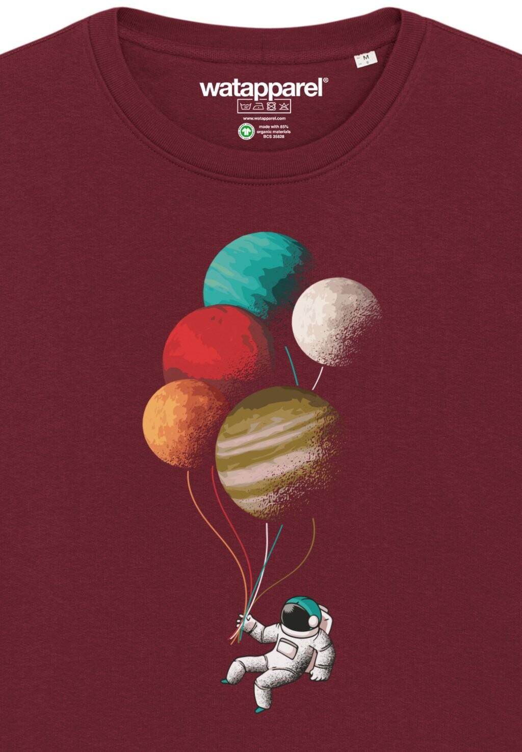 

Толстовка BALLOON SPACEMAN watapparel, темно-красный
