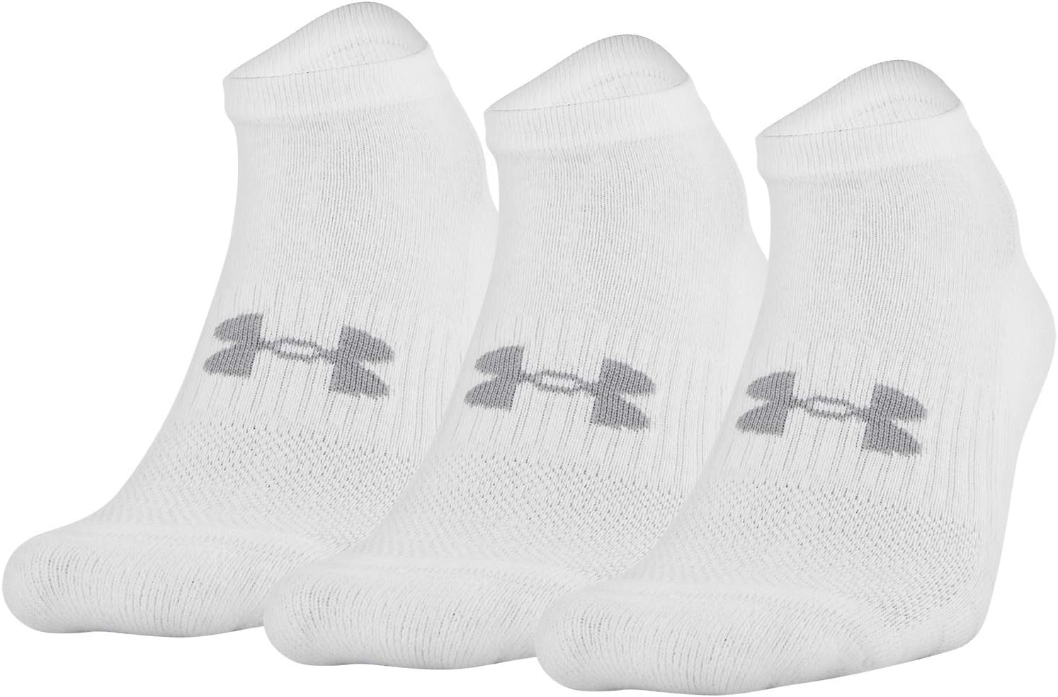

Тренировочные носки Under Armour Adult Cotton, невидимые, несколько пар, White (3-Pairs)