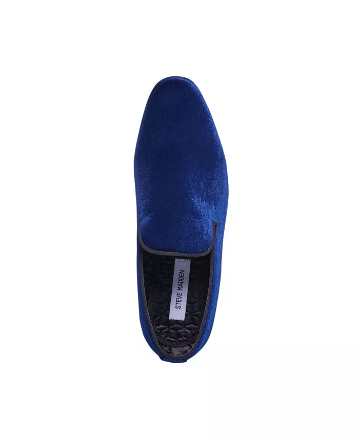 Мужские бархатные домашние тапочки Laight Smoking Steve Madden, синий — фото 4