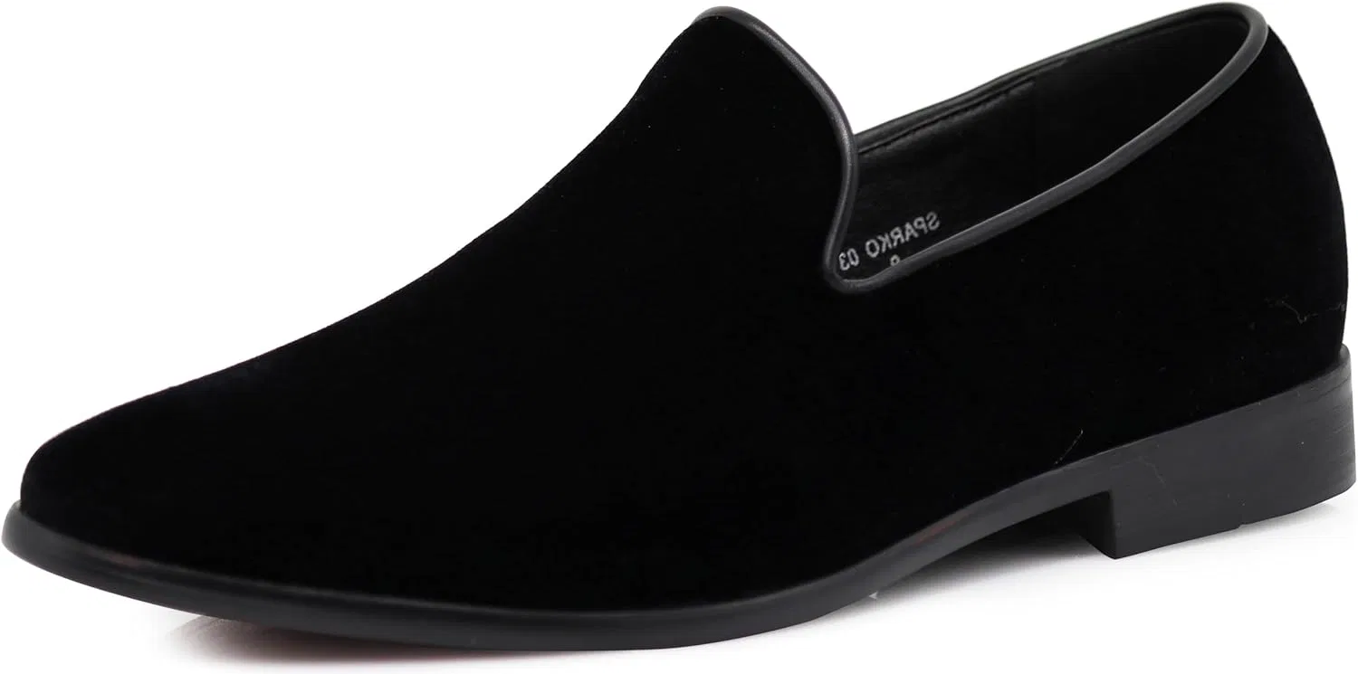 Винтажные однотонные бархатные лоферы Enzo Romeo Hombres, 3-Black