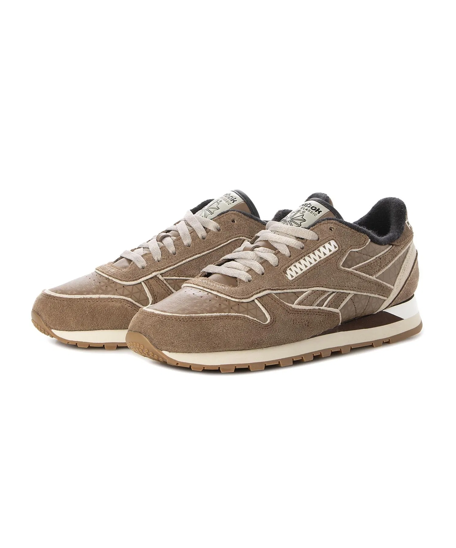 Унисекс кожаные кроссовки CLASSIC LEATHER Reebok коричневые — фото 3