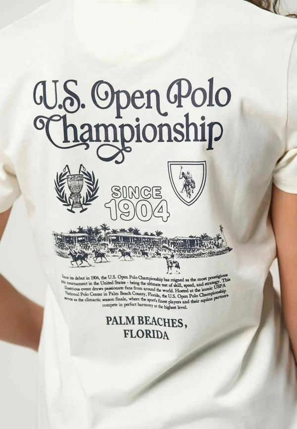 Футболка с принтом uwmisty U.S. Polo Assn., Cloud Dancer — фото 4