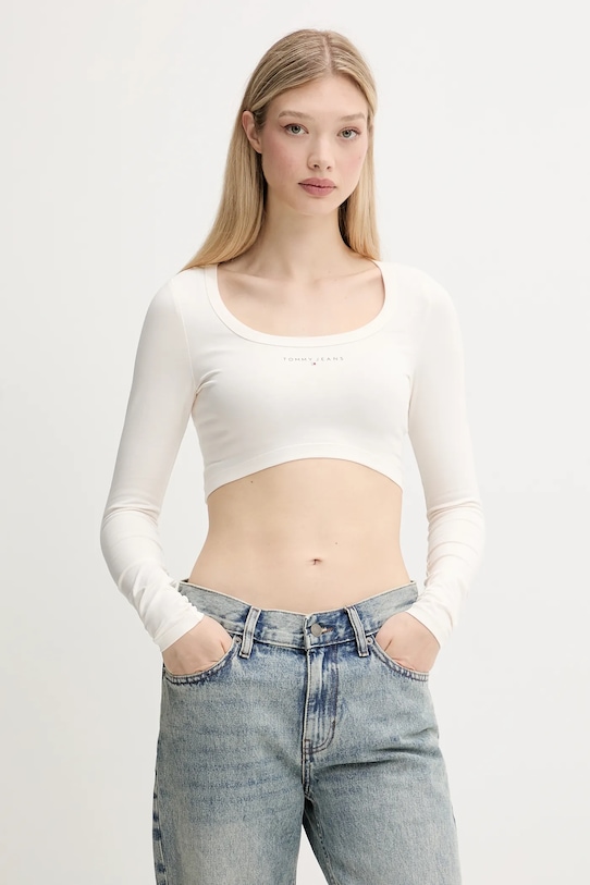 

Лонгслив Tommy Jeans, бежевый