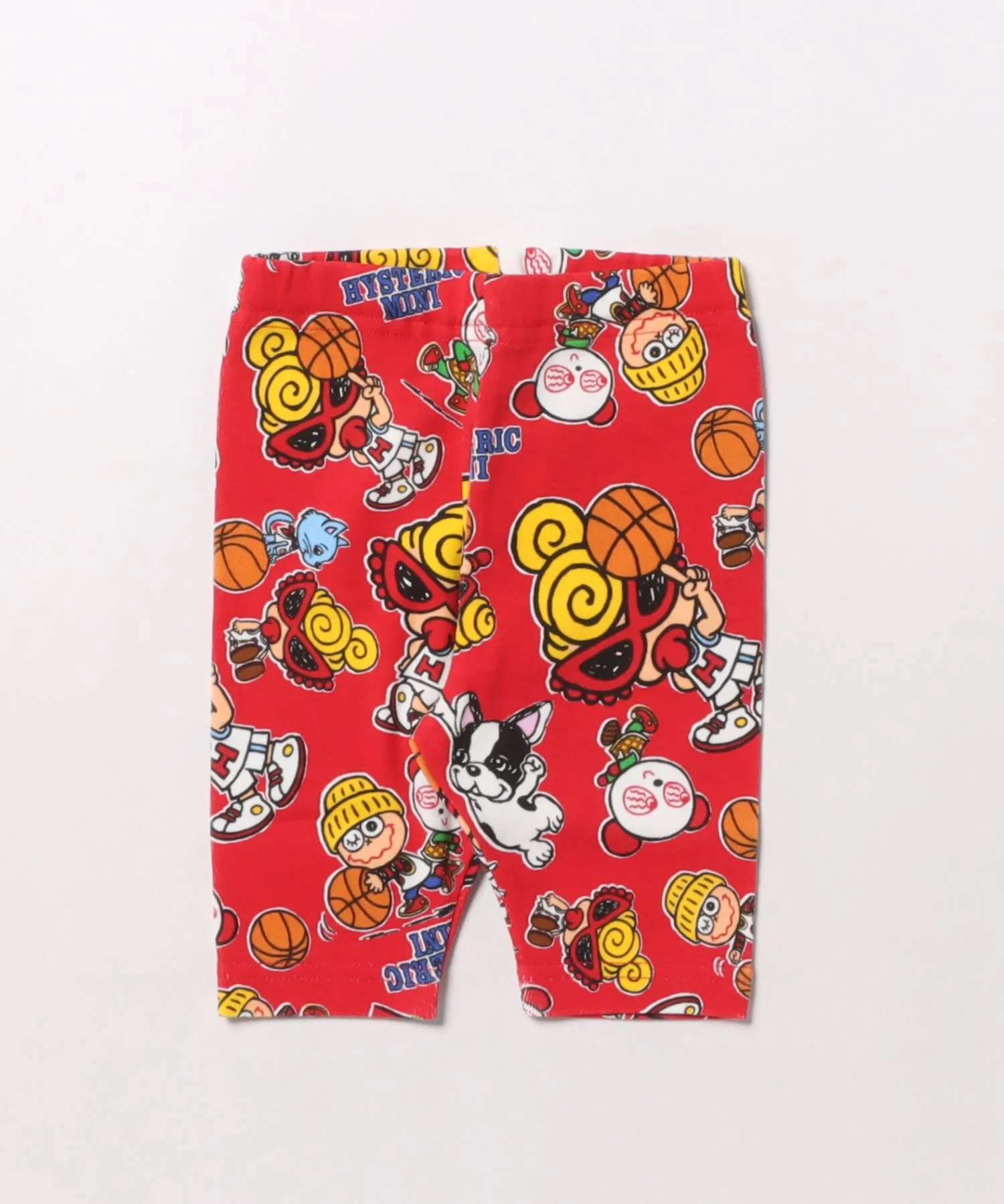 Детские легинсы HYSTERIC MINI HOOPS с принтом 5/8 длины красные